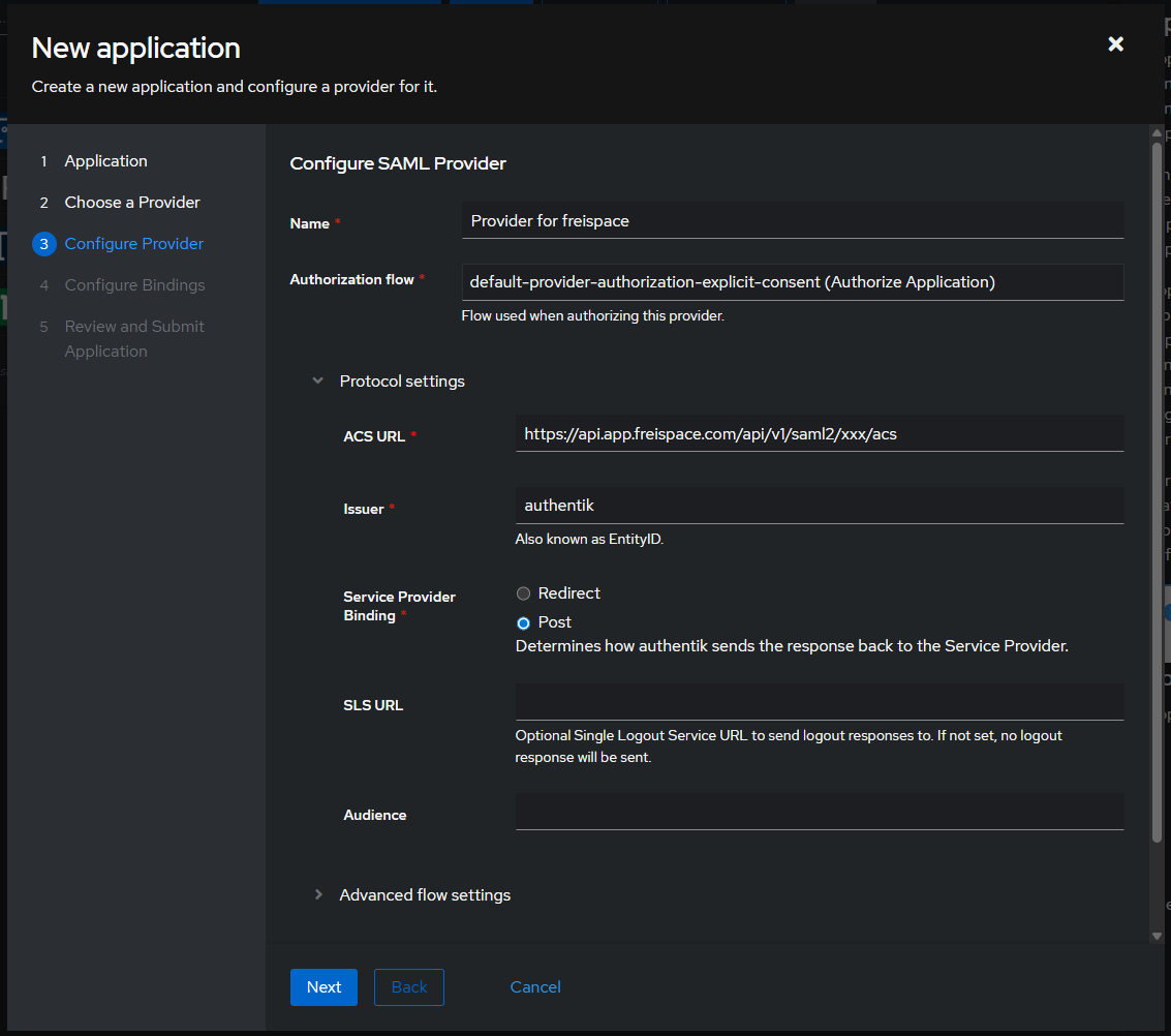Set up authentik SSO in freispace