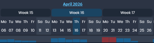 schedule time header