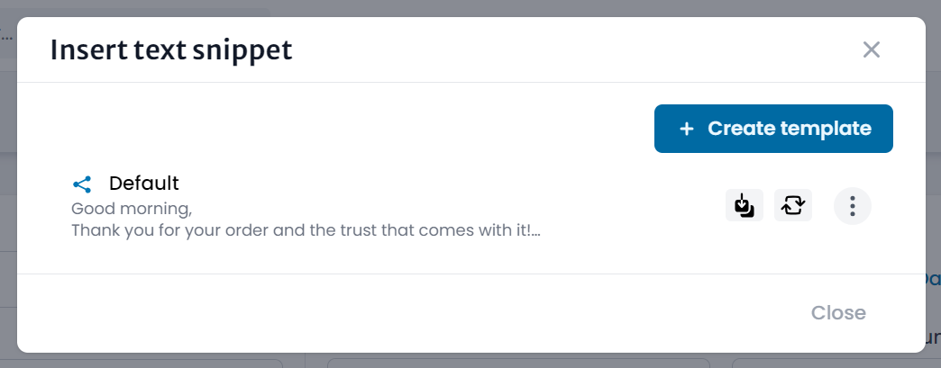 Insert text snippet